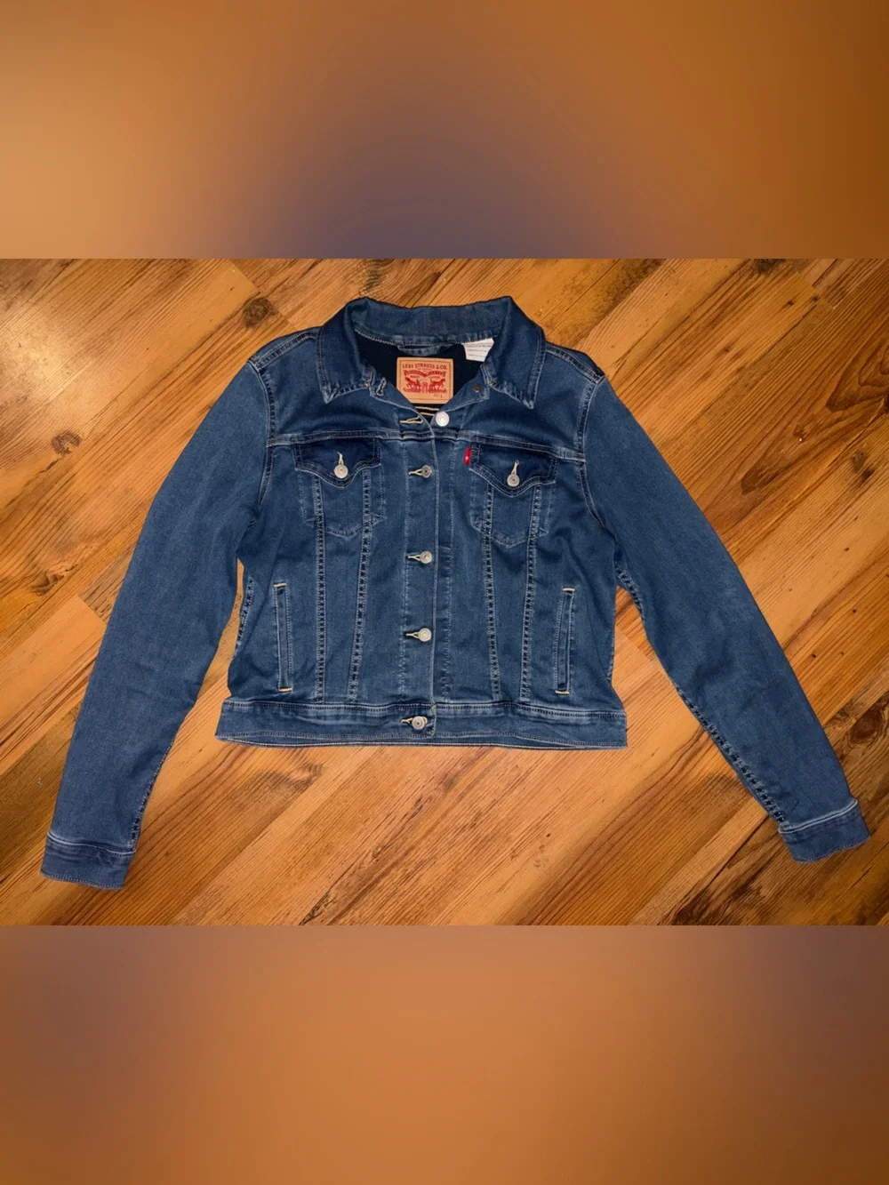 Levi’s Dark Wash stretch denim jacket L